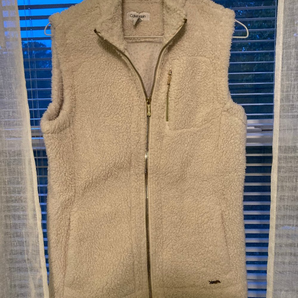 CALVIN KLEIN Fleece White Vest